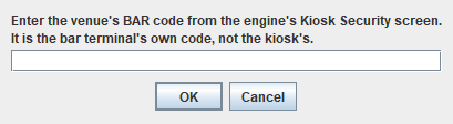 The bar code prompt