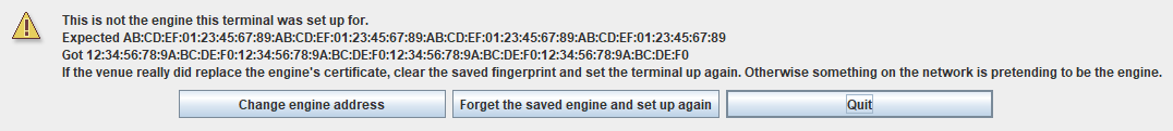 A certificate that does not match