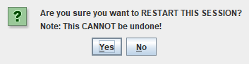 RESTART SESSION asks before it does anything